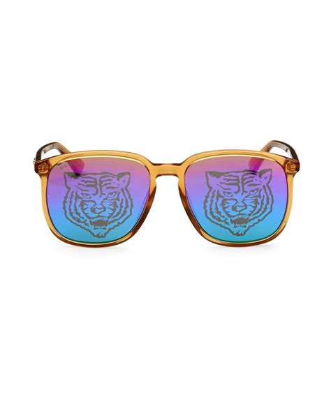 rainbow tiger lense gucci glasses|gucci tiger accessories.